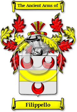 Filippello Family Crest Download (jpg) Legacy Series - 150 DPI
