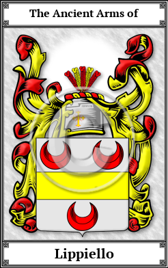 Lippiello Family Crest Download (JPG)  Book Plated - 150 DPI