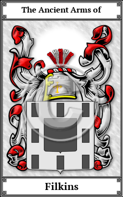 Filkins Family Crest Download (JPG)  Book Plated - 150 DPI