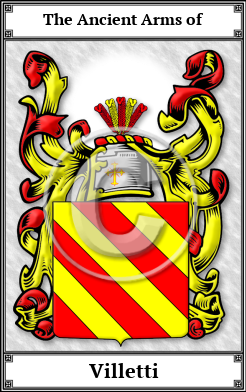 Villetti Family Crest Download (JPG)  Book Plated - 150 DPI