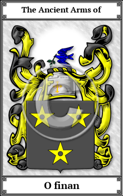 O finan Family Crest Download (JPG) Book Plated - 150 DPI