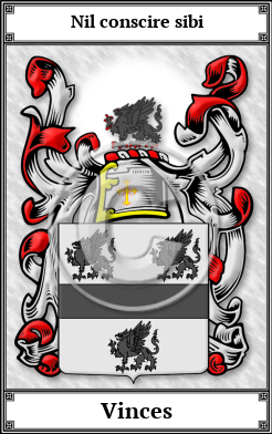 Vinces Family Crest Download (JPG) Book Plated - 600 DPI