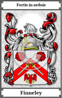 Finneley Family Crest Download (JPG)  Book Plated - 150 DPI