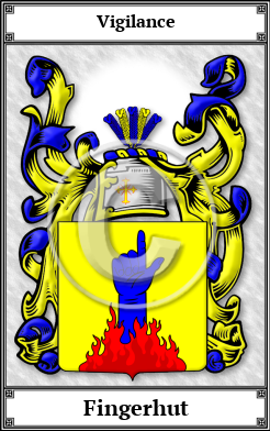 Fingerhut Family Crest Download (JPG)  Book Plated - 150 DPI