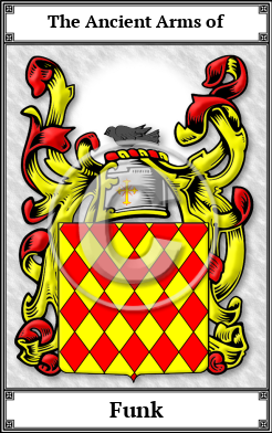 Funk Family Crest Download (JPG) Book Plated - 600 DPI