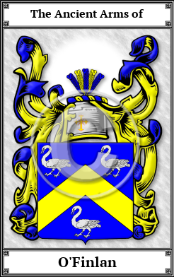 O'Finlan Family Crest Download (JPG)  Book Plated - 150 DPI