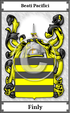 Finly Family Crest Download (JPG)  Book Plated - 150 DPI