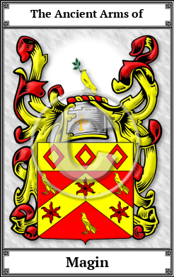 Magin Family Crest Download (JPG) Book Plated - 600 DPI