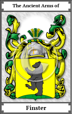 Finster Family Crest Download (JPG)  Book Plated - 150 DPI