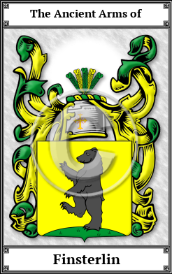 Finsterlin Family Crest Download (JPG) Book Plated - 600 DPI