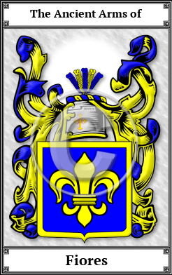 Fiores Family Crest Download (JPG)  Book Plated - 150 DPI