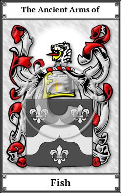 Fish Family Crest Download (JPG)  Book Plated - 150 DPI