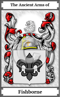 Fishborne Family Crest Download (JPG)  Book Plated - 150 DPI