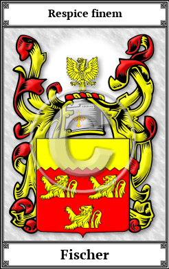 Fischer Family Crest Download (JPG)  Book Plated - 150 DPI