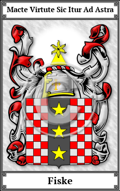 Fiske Family Crest Download (JPG)  Book Plated - 150 DPI