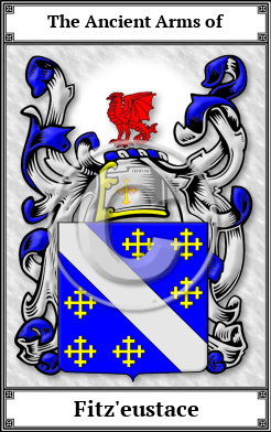 Fitz'eustace Family Crest Download (JPG) Book Plated - 150 DPI