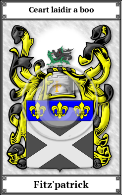 Fitz'patrick Family Crest Download (JPG)  Book Plated - 150 DPI