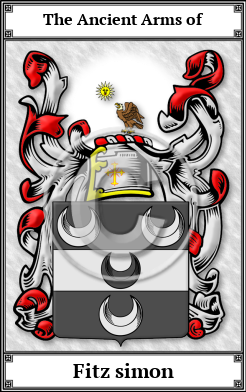 Fitz simon Family Crest Download (JPG)  Book Plated - 150 DPI