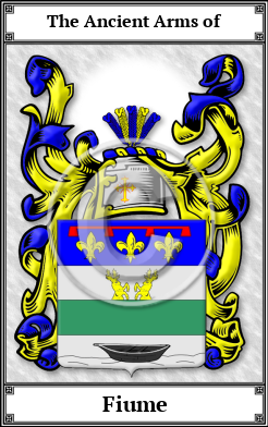 Fiume Family Crest Download (JPG)  Book Plated - 150 DPI