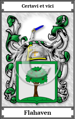 Flahaven Family Crest Download (JPG) Book Plated - 600 DPI