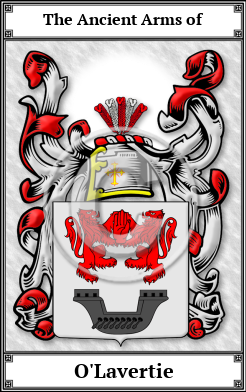 O'Lavertie Family Crest Download (JPG)  Book Plated - 150 DPI