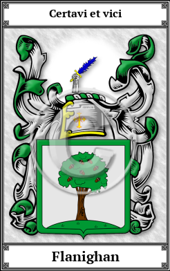 Flanighan Family Crest Download (JPG) Book Plated - 600 DPI