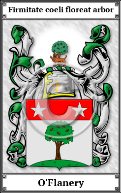 O'Flanery Family Crest Download (JPG) Book Plated - 600 DPI