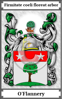 O'Flannery Family Crest Download (JPG) Book Plated - 600 DPI