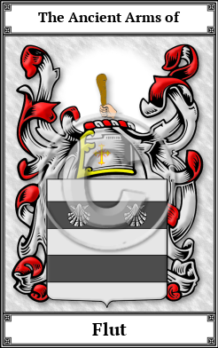 Flut Family Crest Download (JPG) Book Plated - 600 DPI
