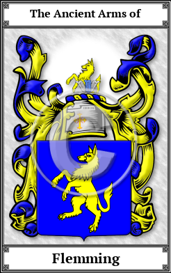 Flemming Family Crest Download (JPG)  Book Plated - 150 DPI