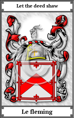 Le fleming Family Crest Download (JPG) Book Plated - 600 DPI