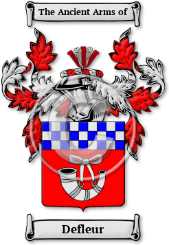 Defleur Family Crest Download (jpg) Legacy Series - 150 DPI