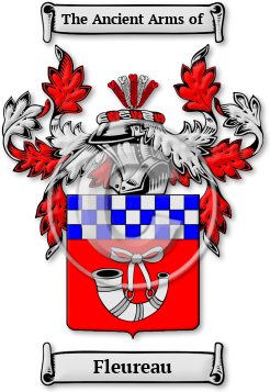 Fleureau Family Crest Download (jpg) Legacy Series - 150 DPI