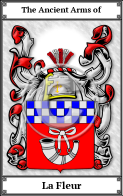 La Fleur Family Crest Download (JPG)  Book Plated - 150 DPI