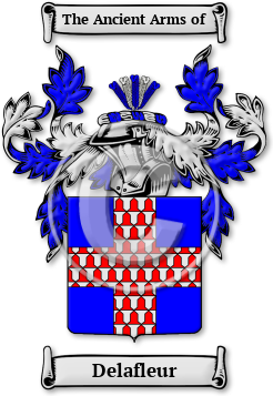 Delafleur Family Crest Download (jpg) Legacy Series - 150 DPI