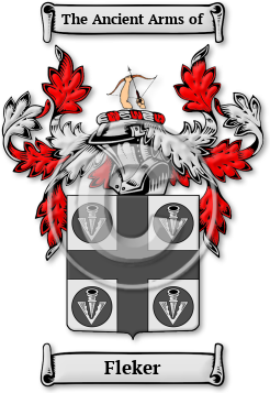 Fleker Family Crest Download (JPG) Legacy Series - 300 DPI