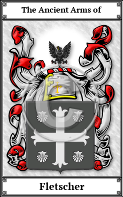 Fletscher Family Crest Download (JPG) Book Plated - 600 DPI