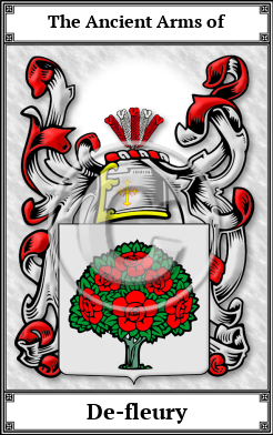 De-fleury Family Crest Download (JPG)  Book Plated - 150 DPI