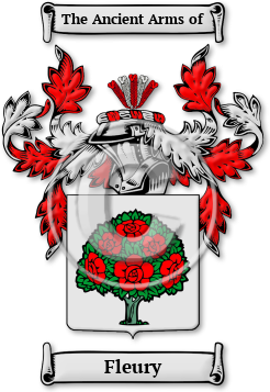 Fleury Family Crest Download (jpg) Legacy Series - 150 DPI