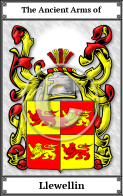 Llewellin Family Crest Download (JPG)  Book Plated - 150 DPI