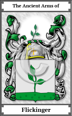 Flickinger Family Crest Download (JPG) Book Plated - 300 DPI