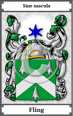 Fling Family Crest Download (JPG) Book Plated - 600 DPI