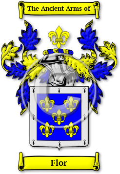 Flor Family Crest Download (jpg) Legacy Series - 150 DPI