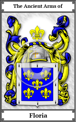 Floria Family Crest Download (JPG)  Book Plated - 150 DPI