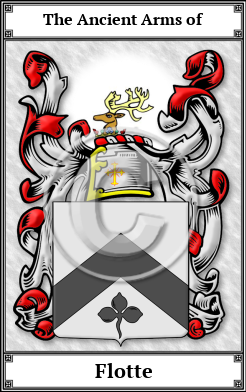 Flotte Family Crest Download (JPG)  Book Plated - 150 DPI