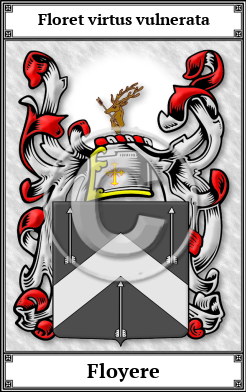 Floyere Family Crest Download (JPG) Book Plated - 600 DPI