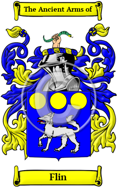 Flin Family Crest Download (jpg) Heritage Series - 150 DPI