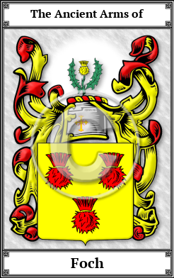 Foch Family Crest Download (JPG)  Book Plated - 150 DPI