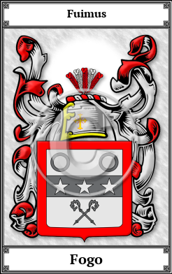 Fogo Family Crest Download (JPG)  Book Plated - 150 DPI