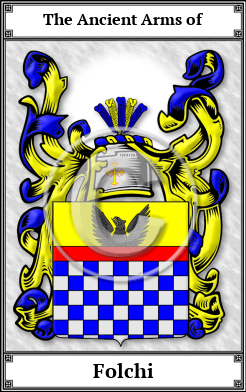 Folchi Family Crest Download (JPG)  Book Plated - 150 DPI